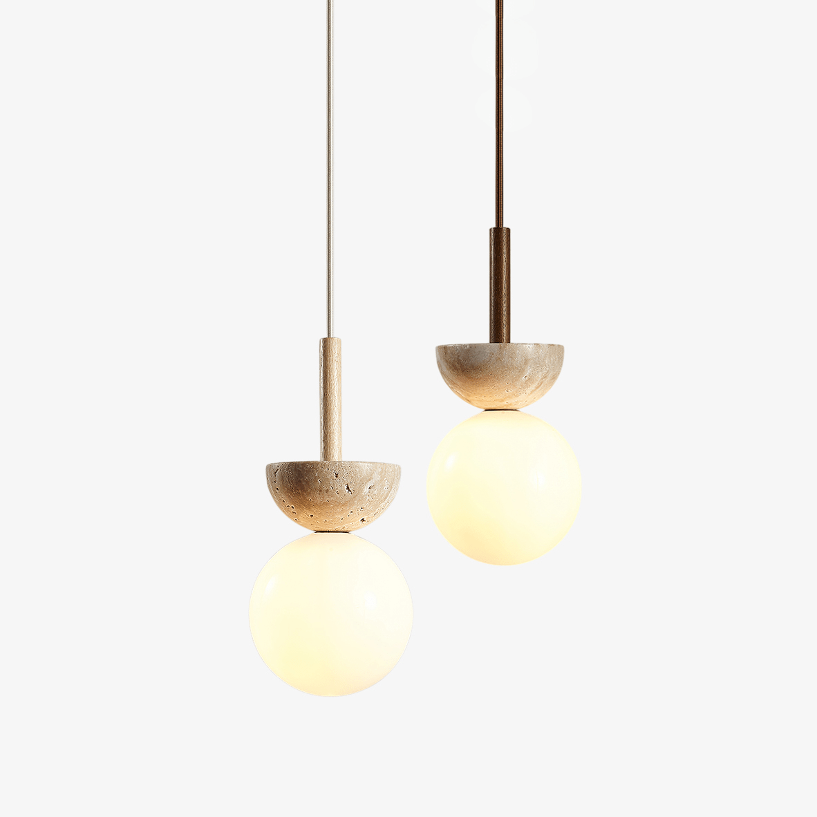 Lampă suspendată Travertin Half Duo