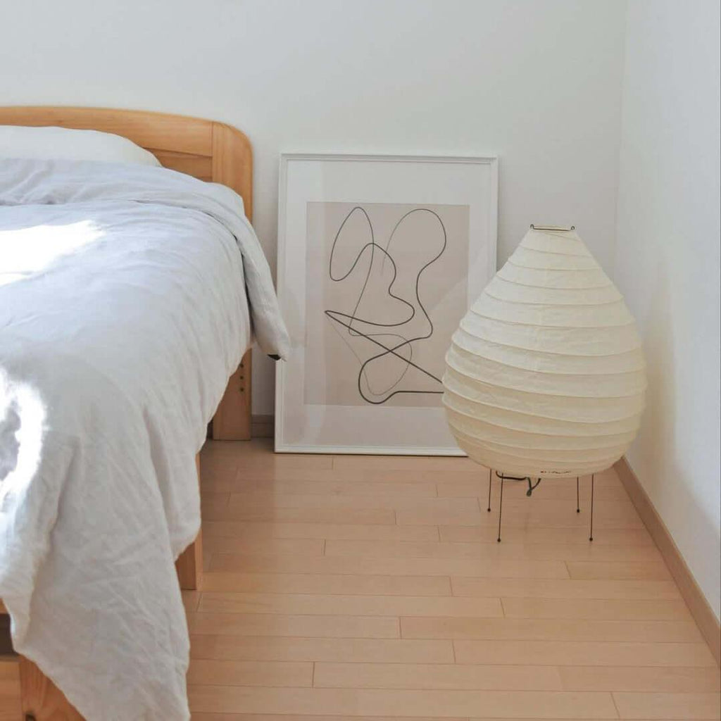 Lampă de masă cu felinar din hârtie Washi