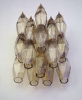 Mid-Century Murano Wall Lamp | Punto di Luce |  17 Smoke Poliedri Glass | Punto di Luce |  1 Pair