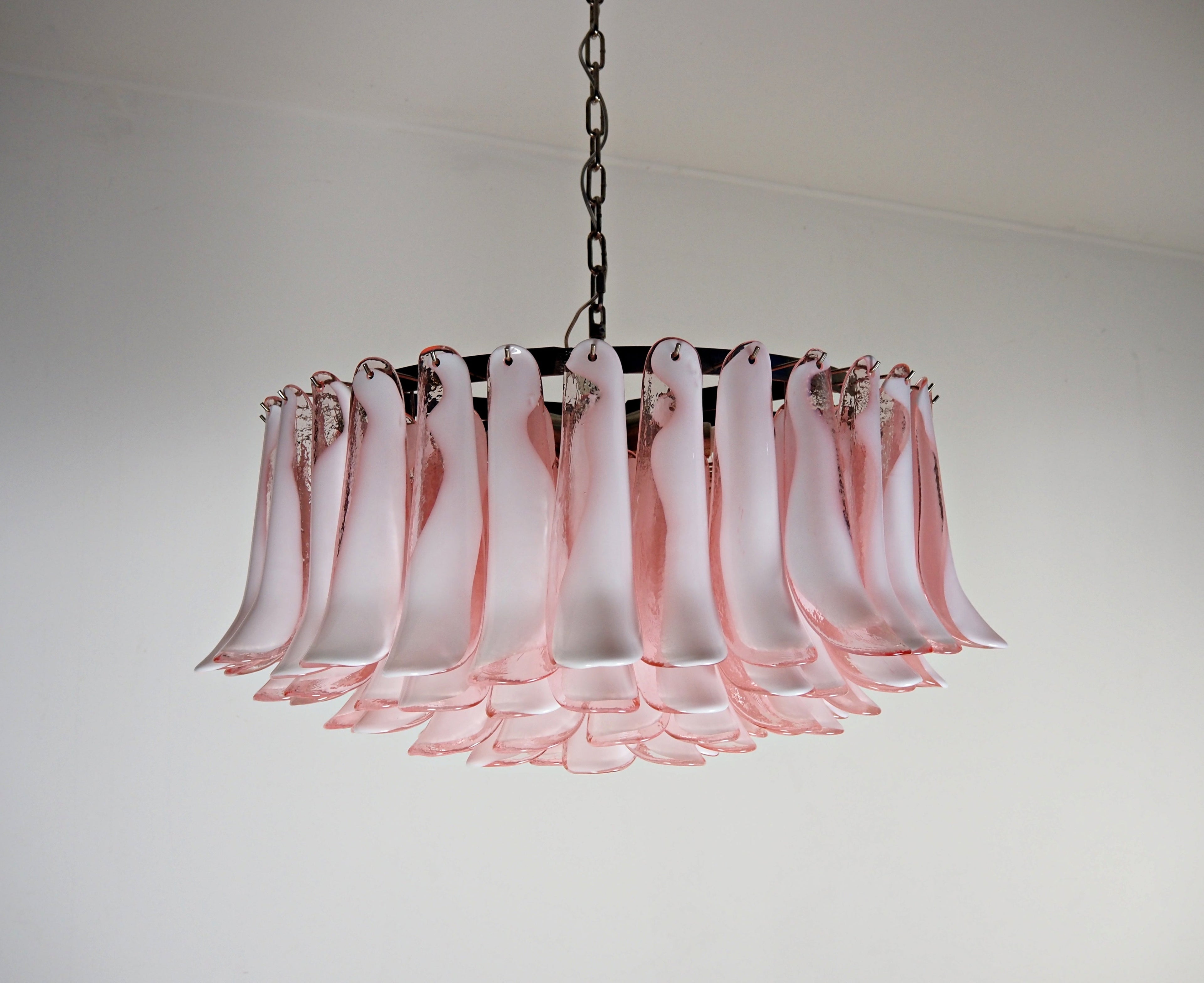 Mid-Century Murano Chandelier | Punto di Luce |  101 Pink Petal Glass