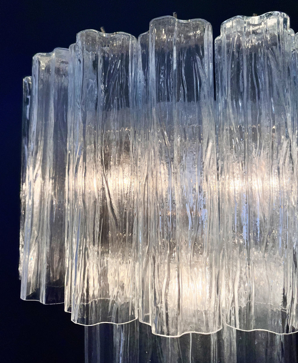 Aplic Murano Mid-Century | Punto di Luce | 13 tuburi de sticlă transparentă