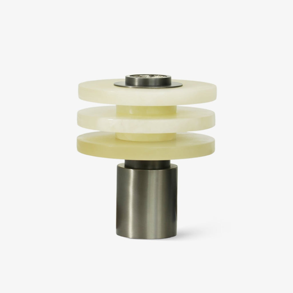 Tiered Obelisk Alabaster Table Lamp