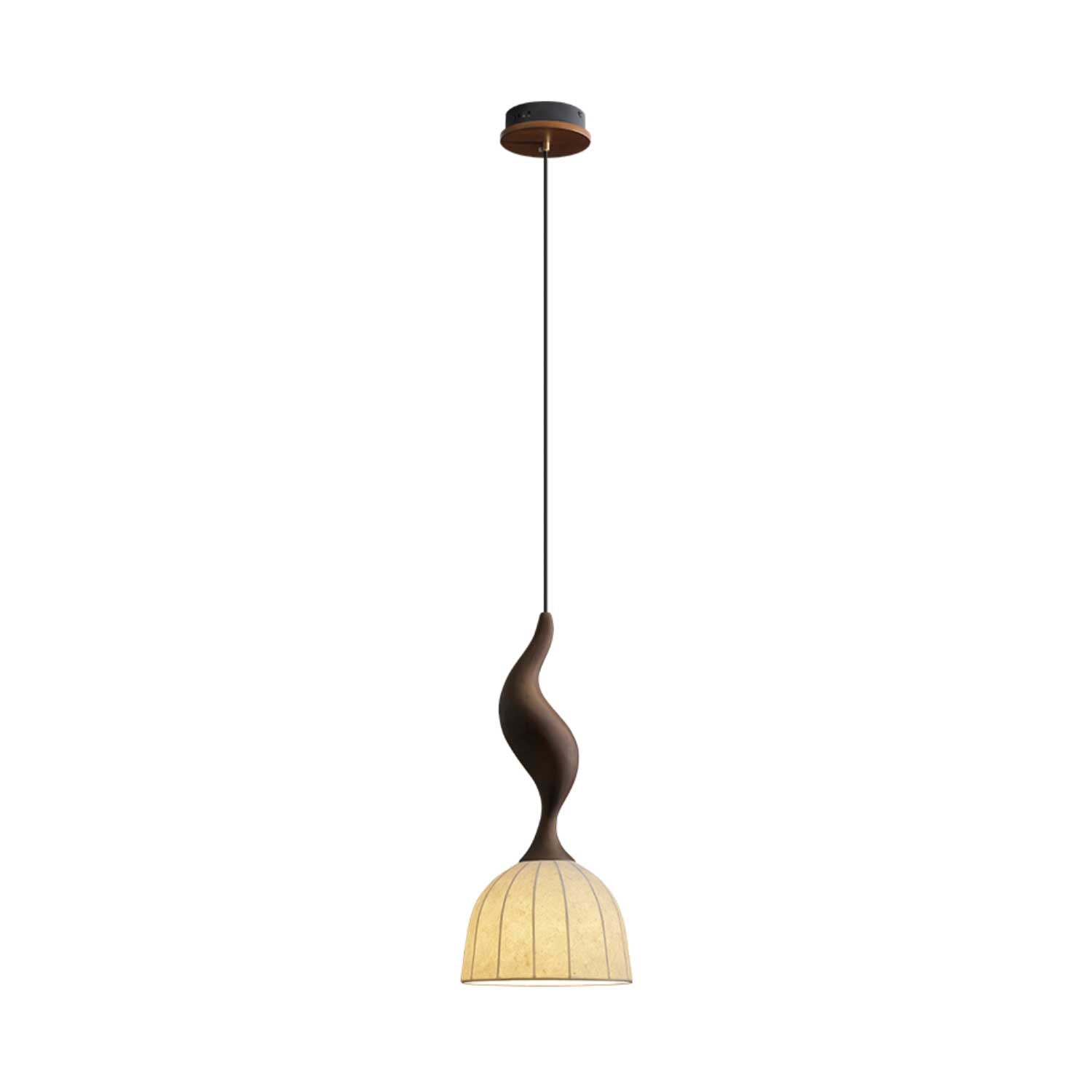 Elowen Twisted Wood Pendant Light - Vakkerlight