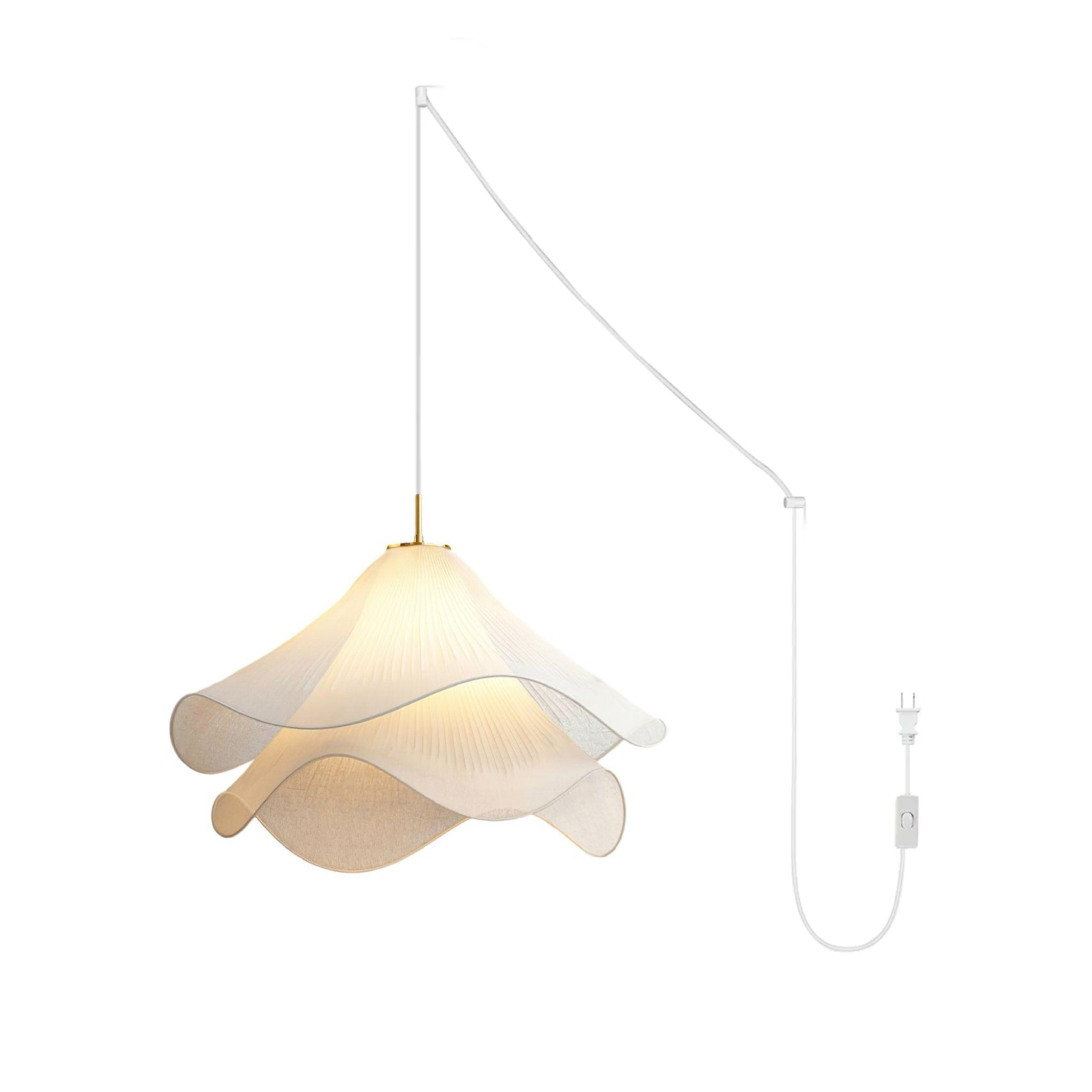 Lampă suspendată Ethereal Bloom cu priză