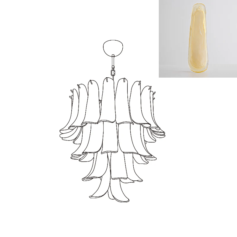 Murano Glass Petals Chandelier - Vakkerlight
