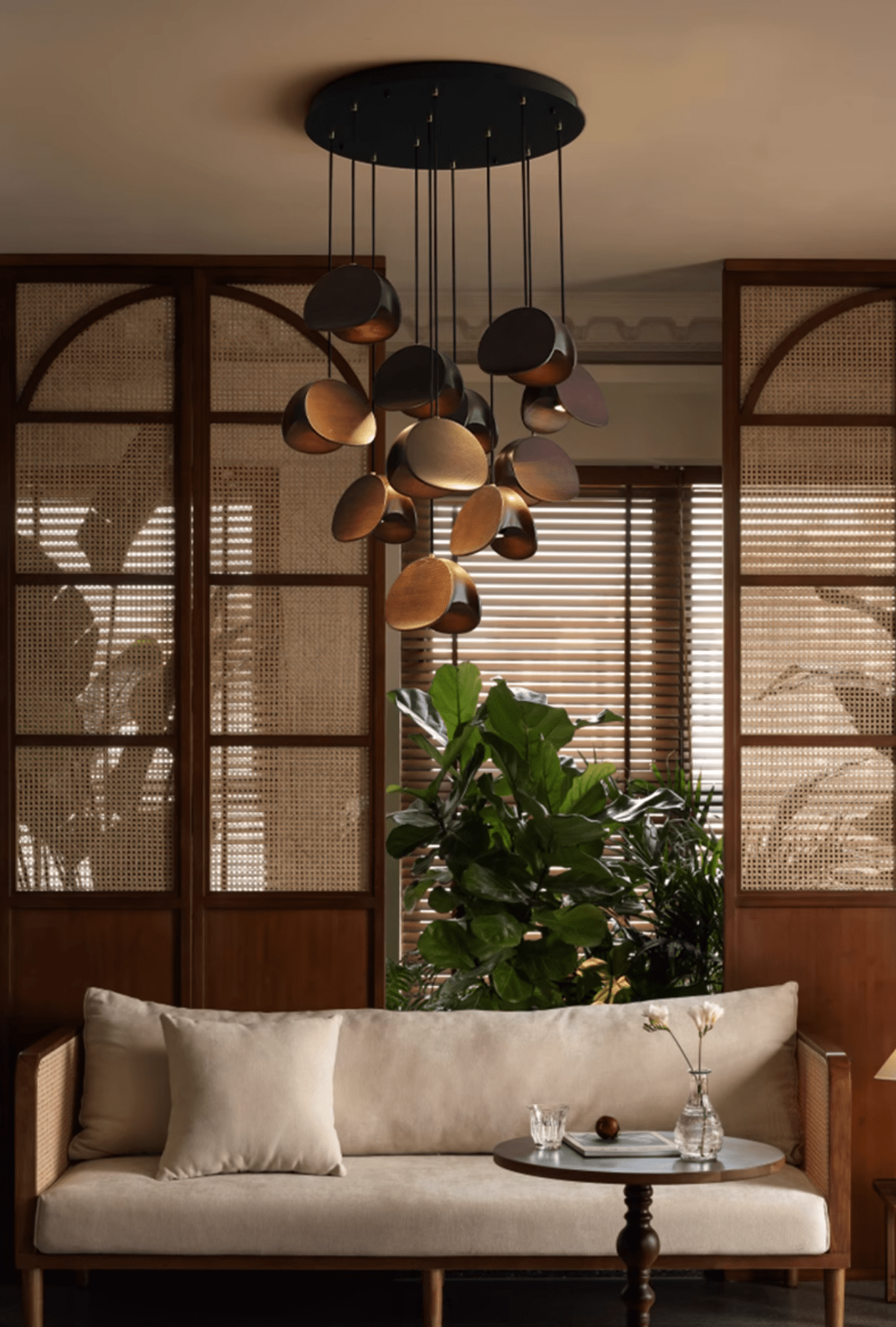 Lampă suspendată Orbit Fold Wood 