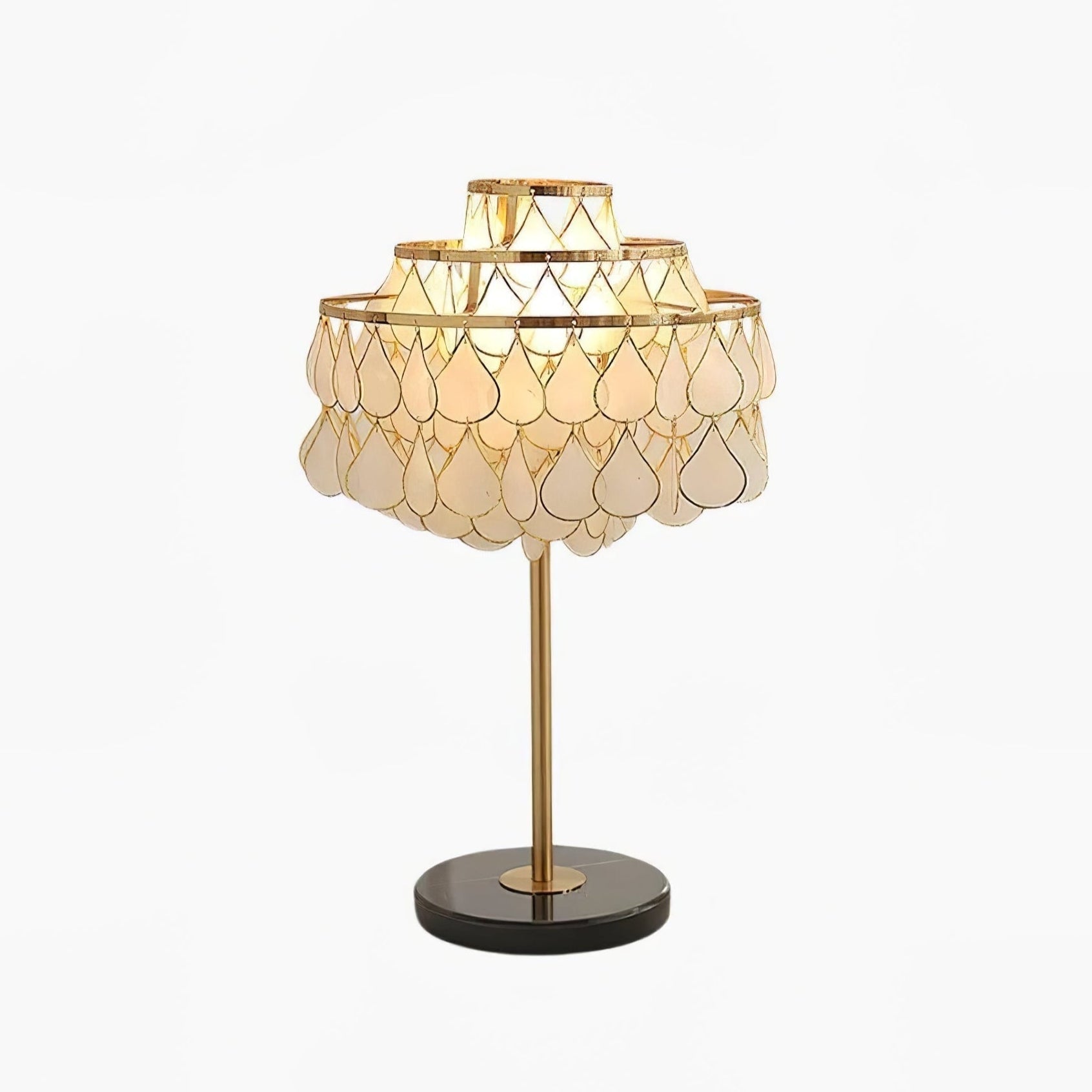 Lampă de masă cu coajă de lacrimi 