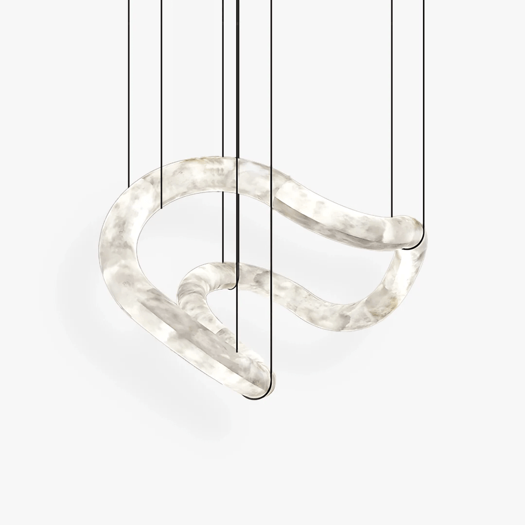 Ethereal Wave Alabaster Chandelier - Vakkerlight