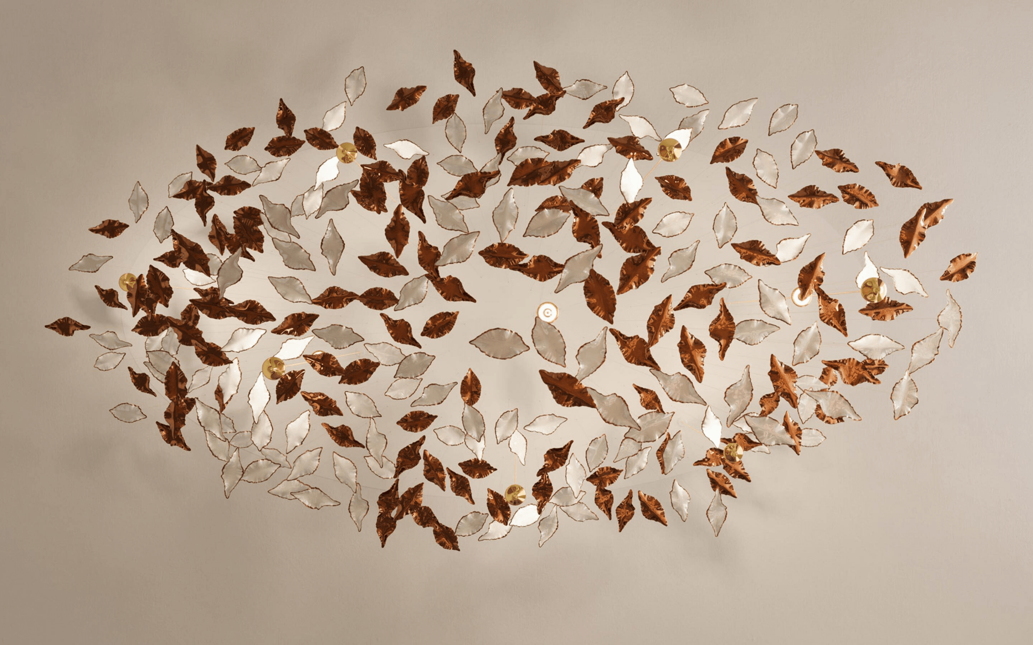Leaf Twisted Sculptural Customize Chandelier