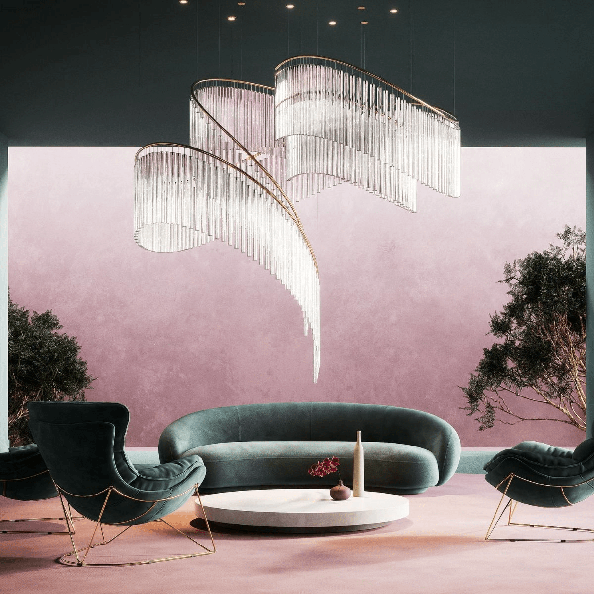 Rivella Cascade Fringe Chandelier