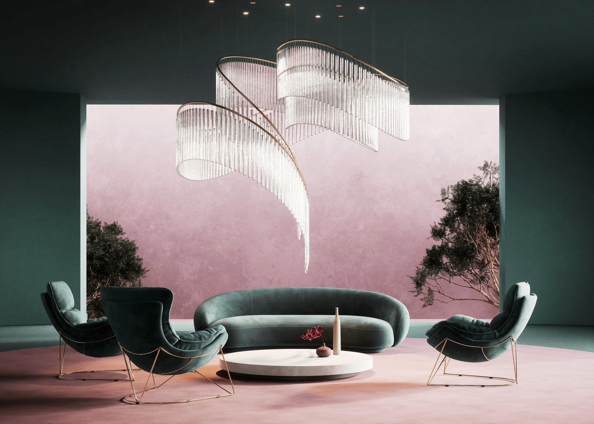 Rivella Cascade Fringe Chandelier