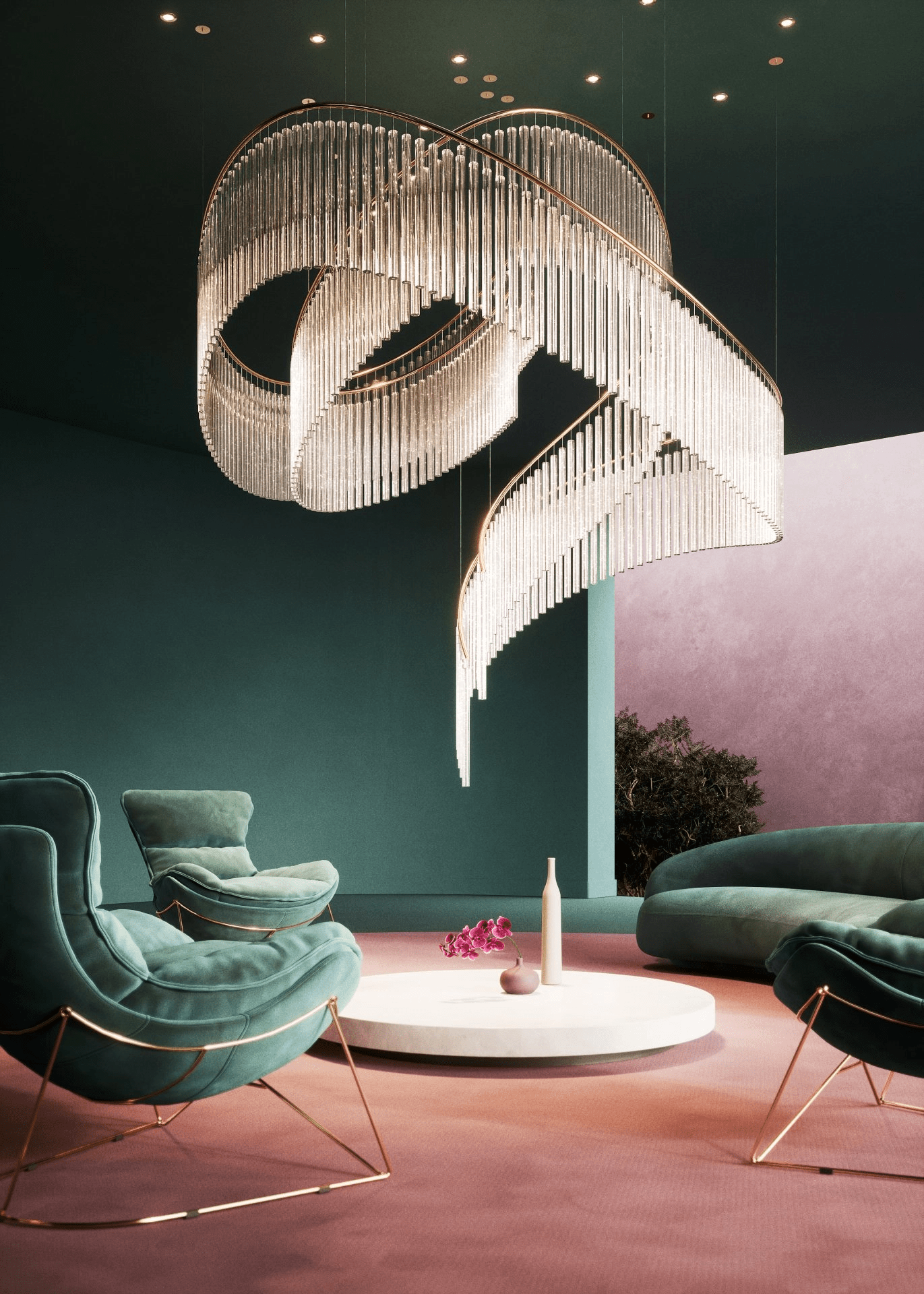 Rivella Cascade Fringe Chandelier