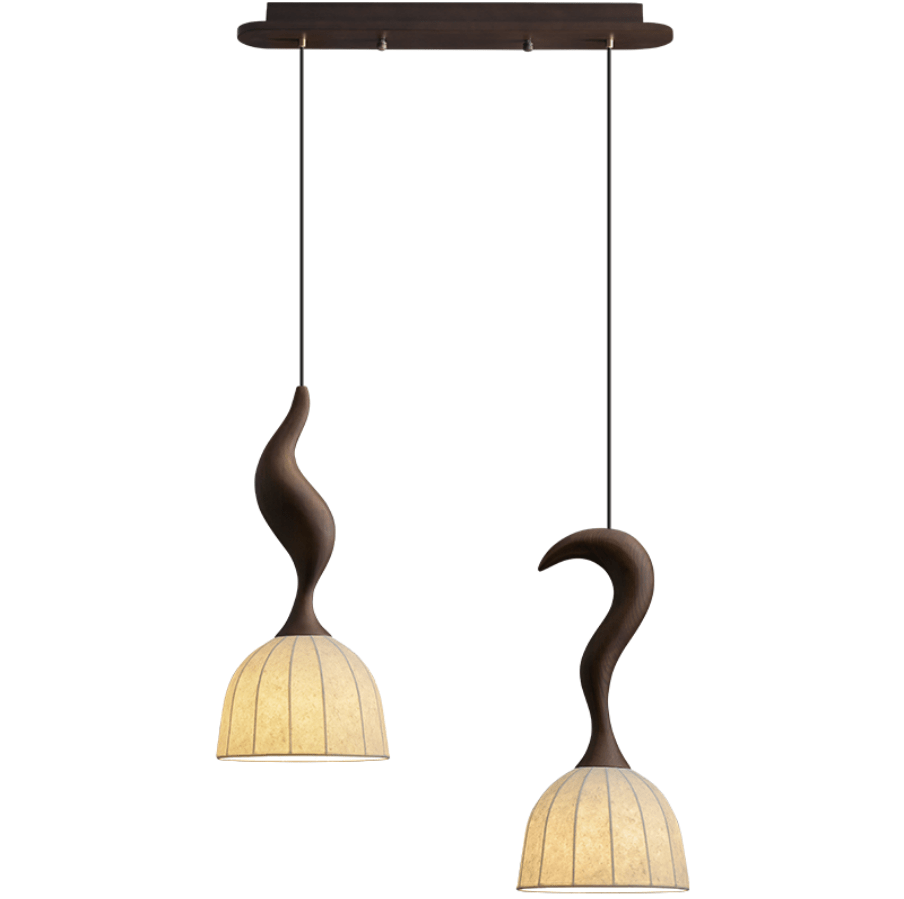 Elowen Twisted Wood Pendant Light - Vakkerlight