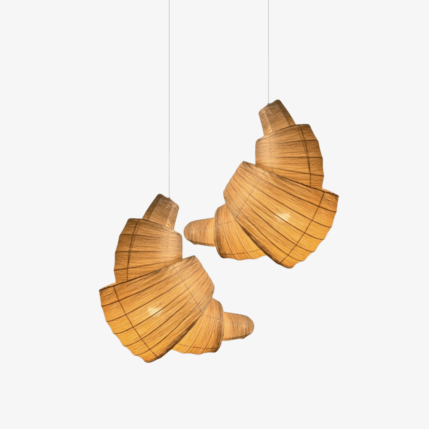 Lampă suspendată din material textil Croissant 