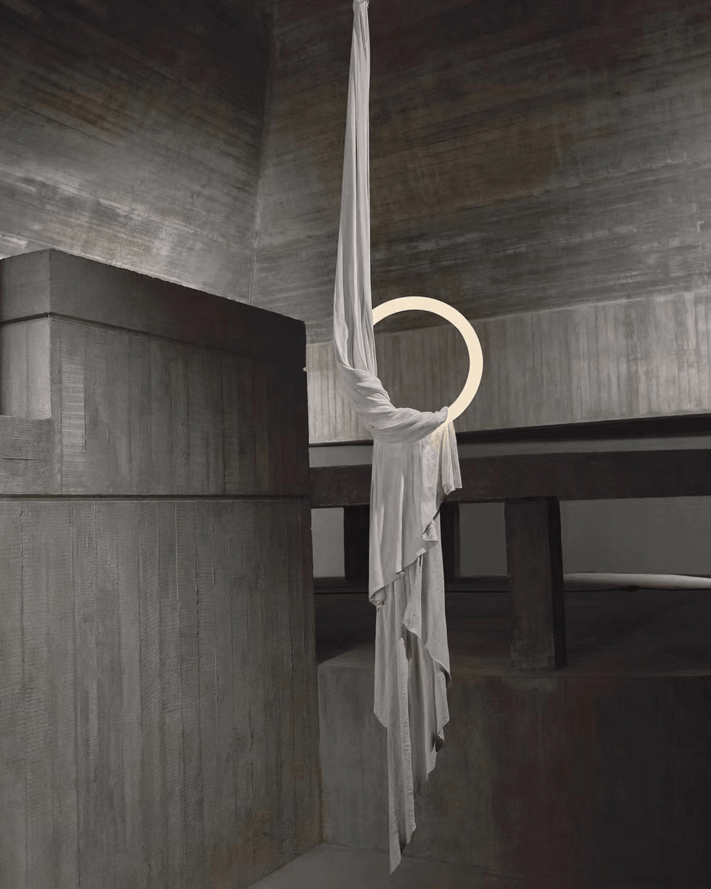 Lampă suspendată din material textil Hammock