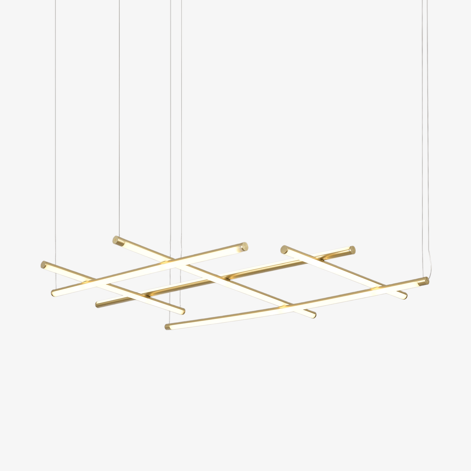 Lampă suspendată cu grilă liniară geometrică