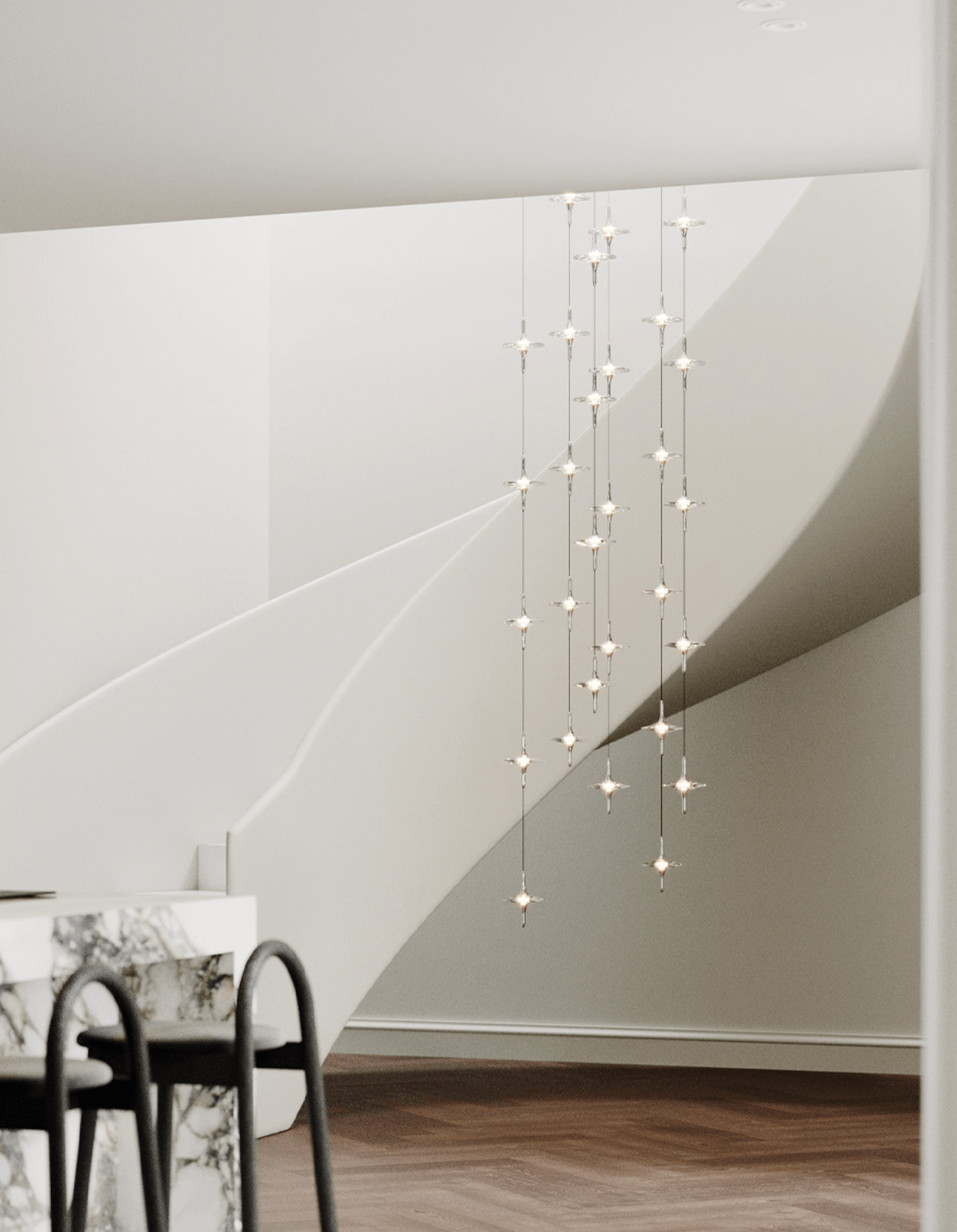 Starfall Staircase Chandelier