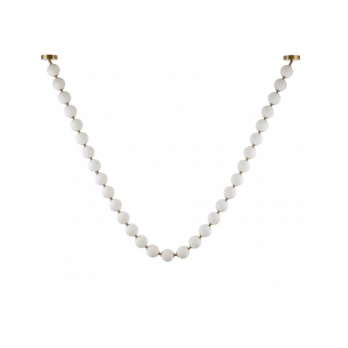Pearl Glass Necklace Balls Chandelier - Vakkerlight
