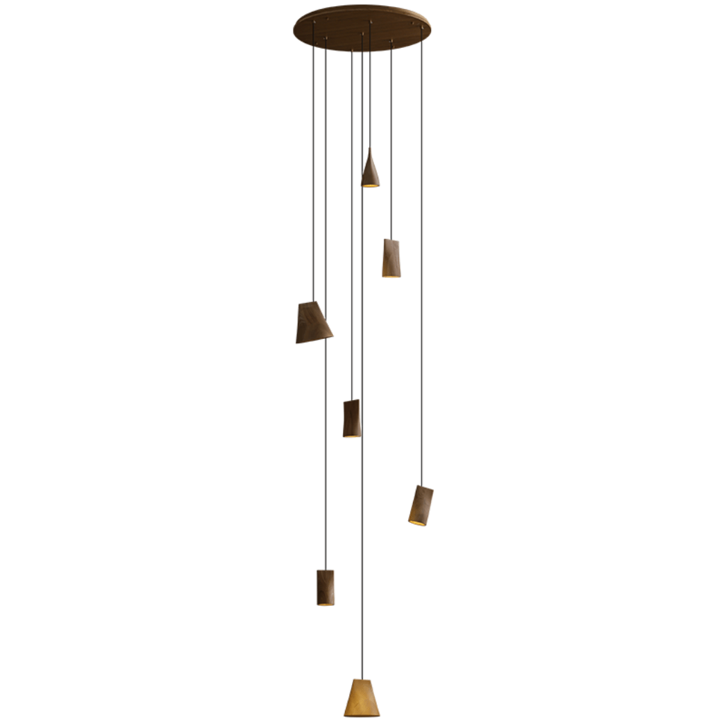 Nordic Tilted Wood Pendant Light - Vakkerlight
