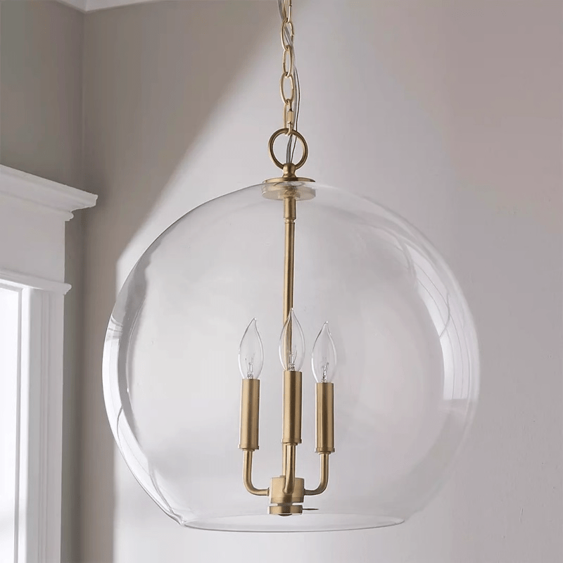 Lampă suspendată Lysander Clear Globe