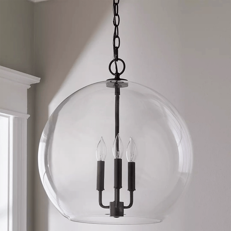 Lampă suspendată Lysander Clear Globe