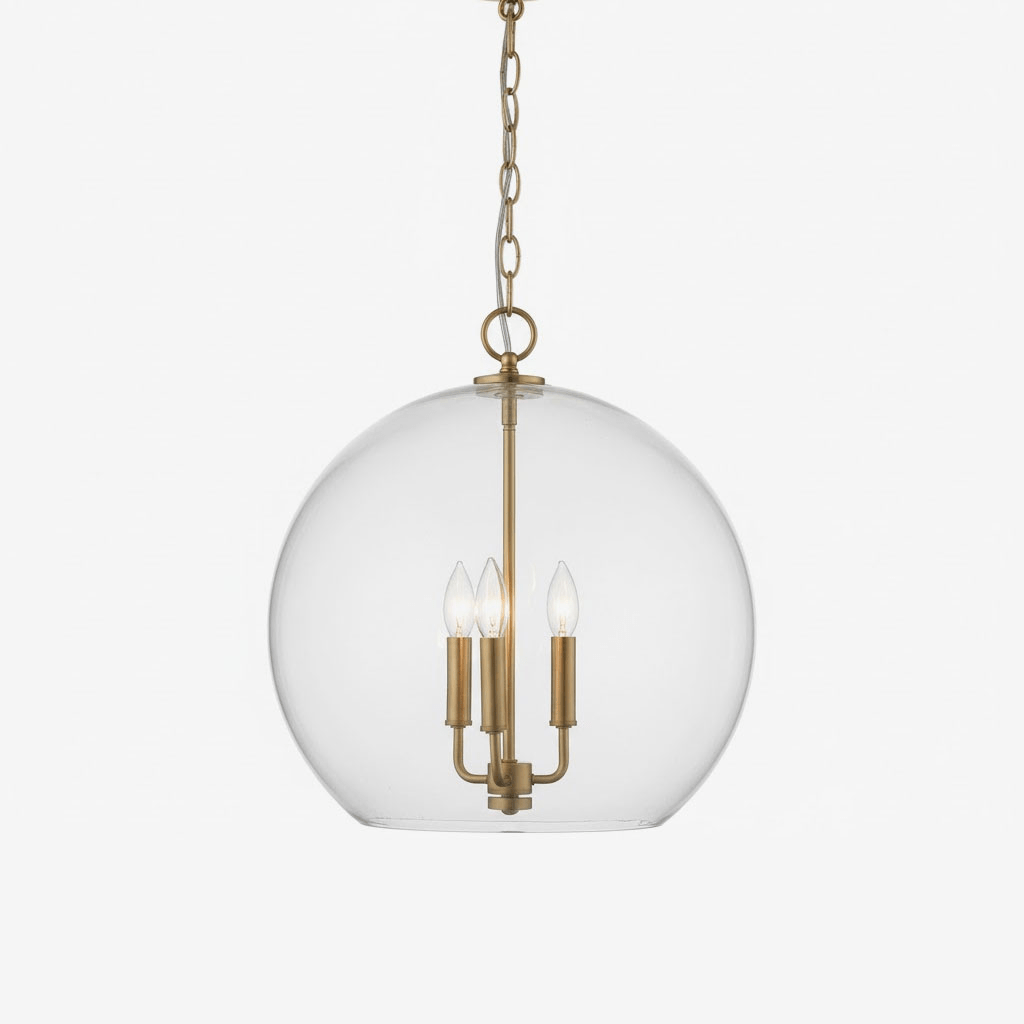 Lampă suspendată Lysander Clear Globe