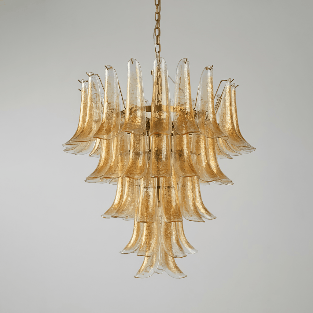 Amber Murano Glass Petals Chandelier - Vakkerlight