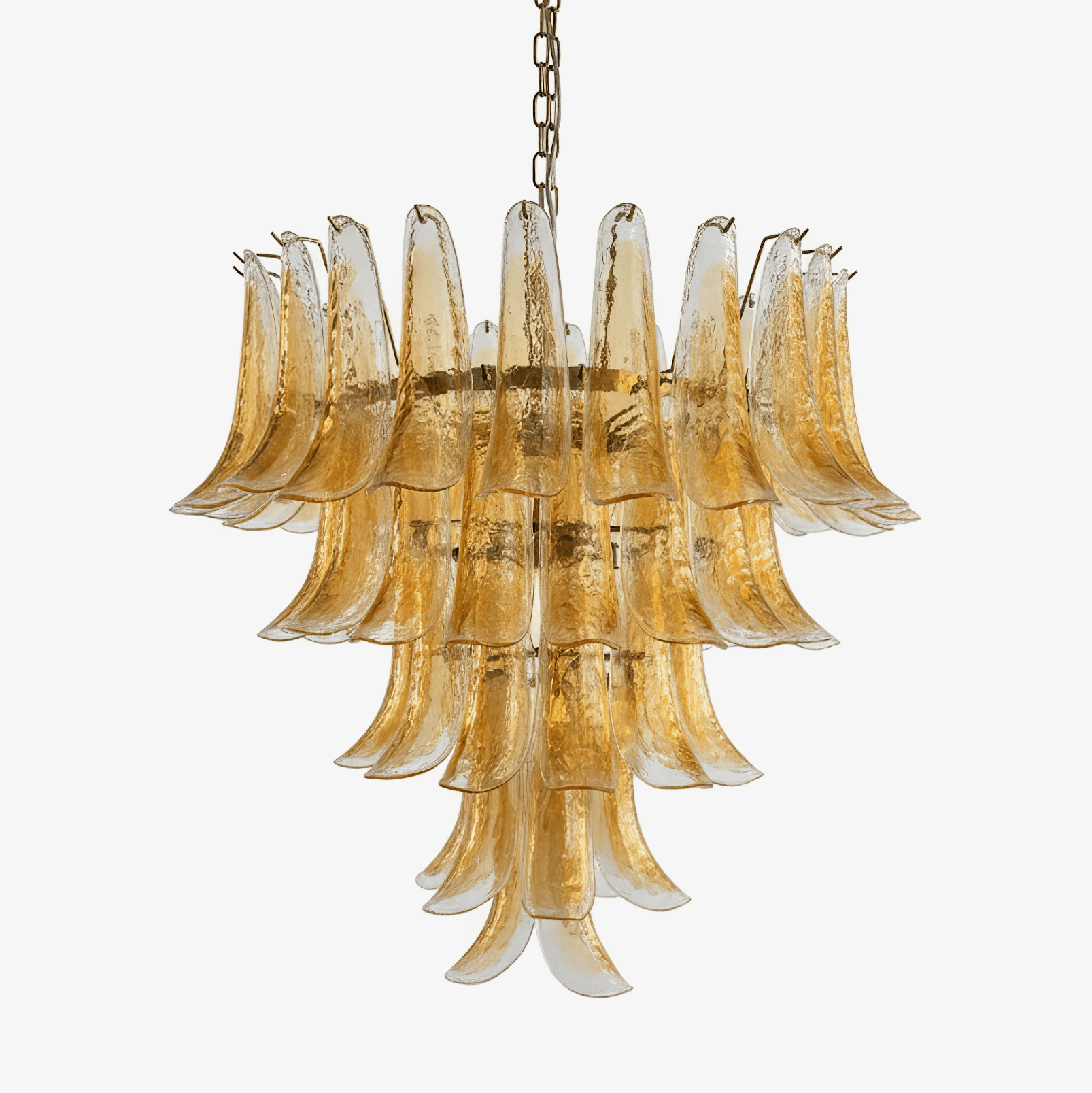 Amber Murano Glass Petals Chandelier
