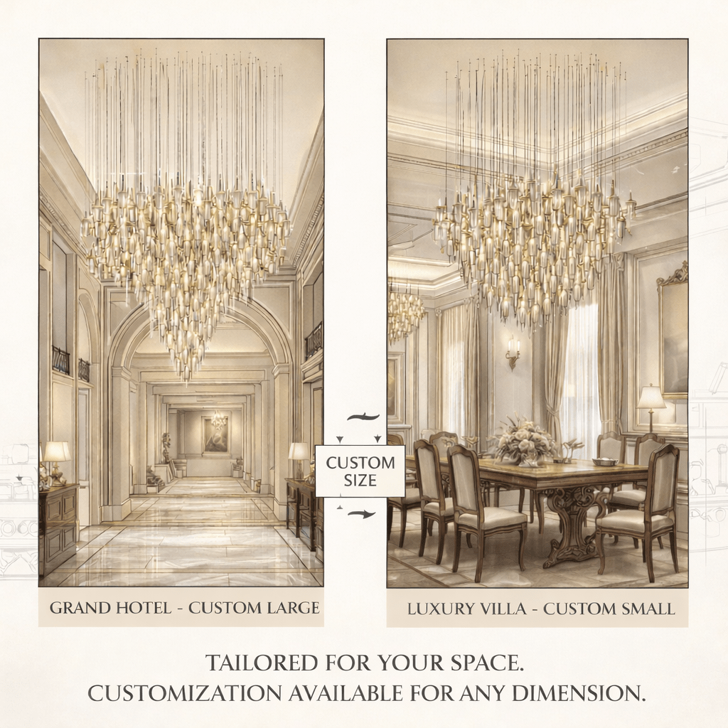 Vitara Glass Drop Customize Chandelier - Vakkerlight
