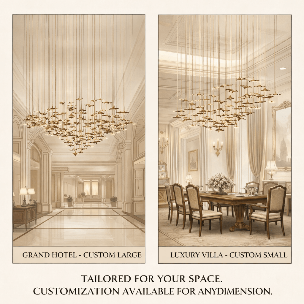 Leaf Twisted Sculptural Customize Chandelier - Vakkerlight