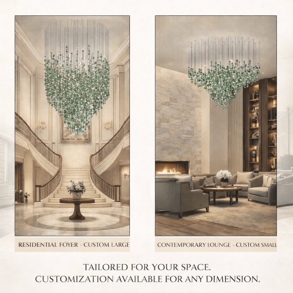 Emerald Rainfall Crystal Customize Chandelier - Vakkerlight