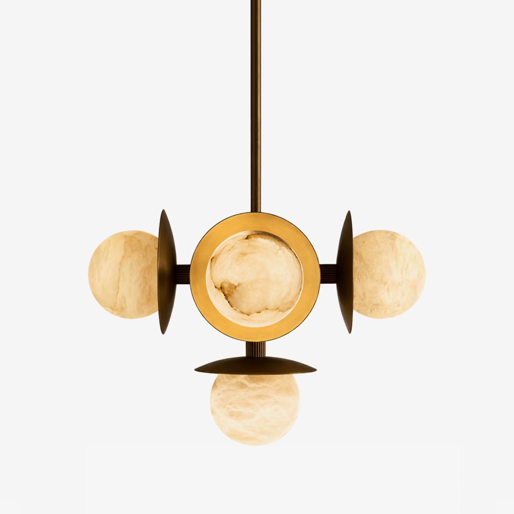 Snowflake Alabaster Orb Chandelier - Vakkerlight