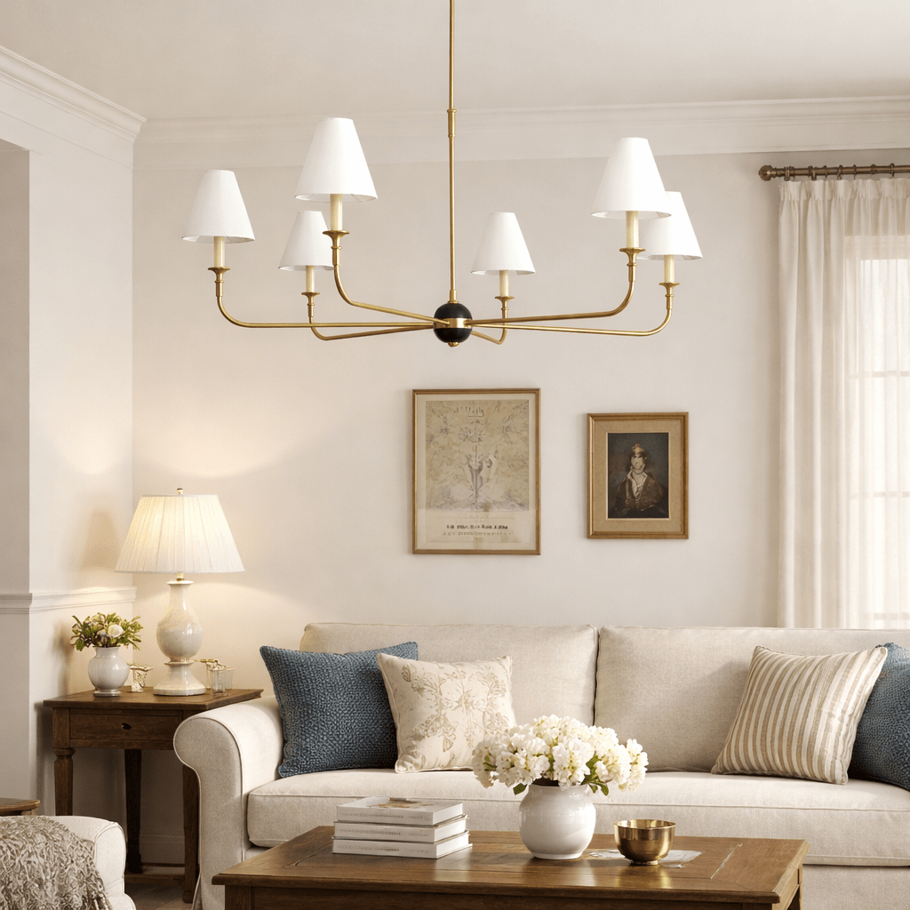 Aurelian Span Fabric Chandelier