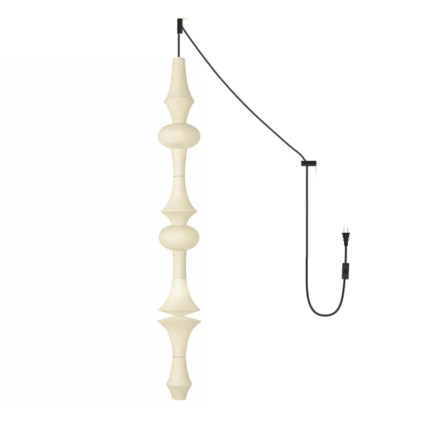 Washi Paper E Pendant Swag Light - Vakkerlight