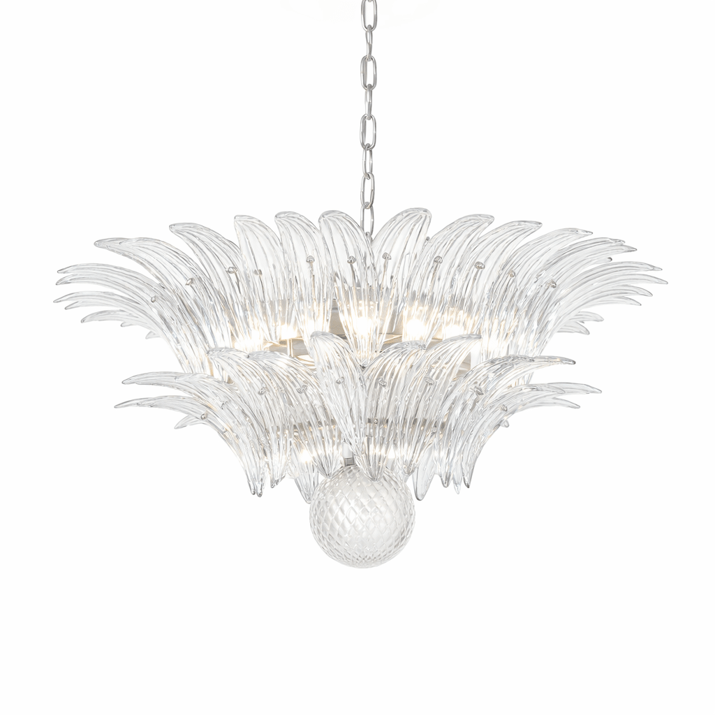 Murano Palmette Transparent Chandelier - Vakkerlight