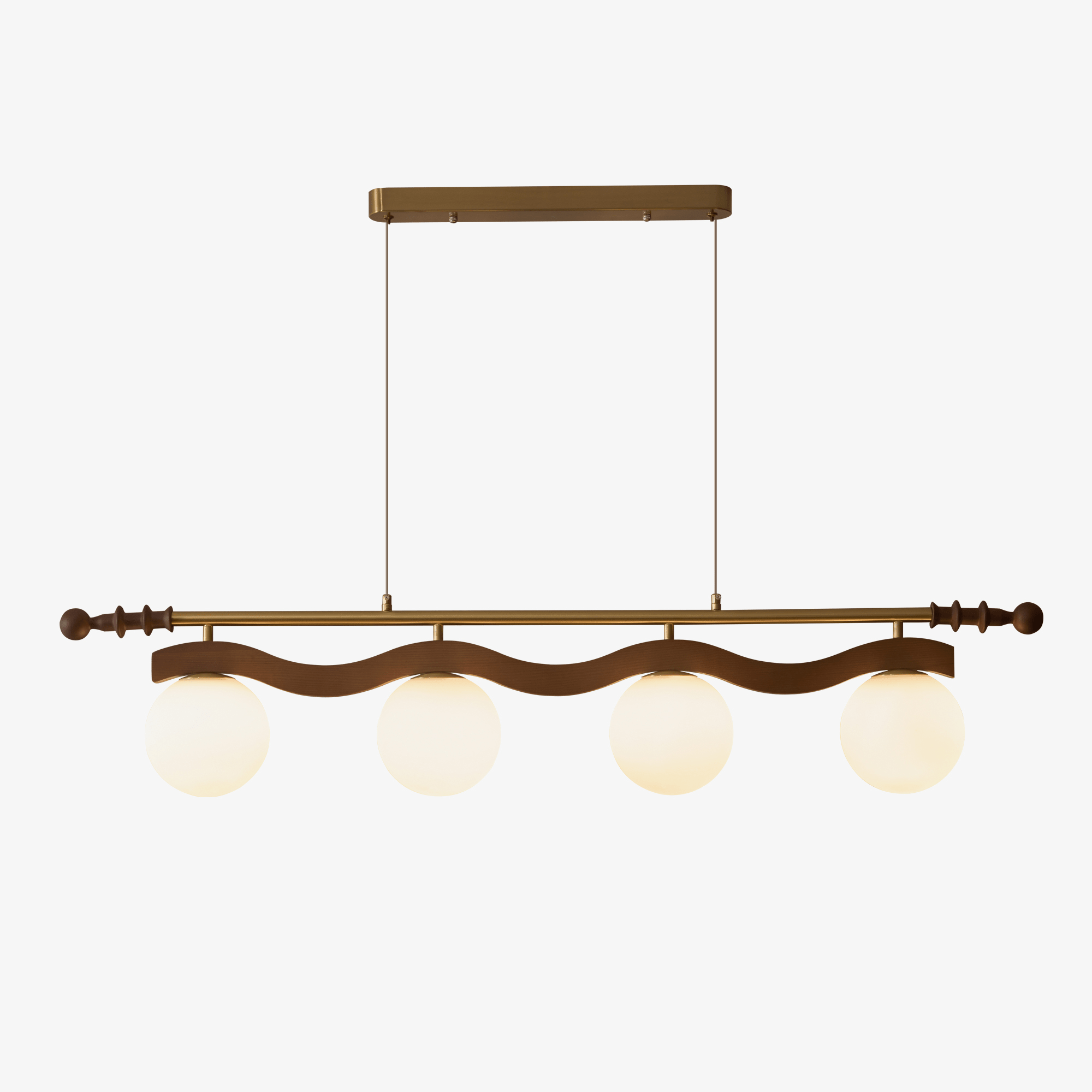 Sinuara Ribbon Globe Linear Chandelier