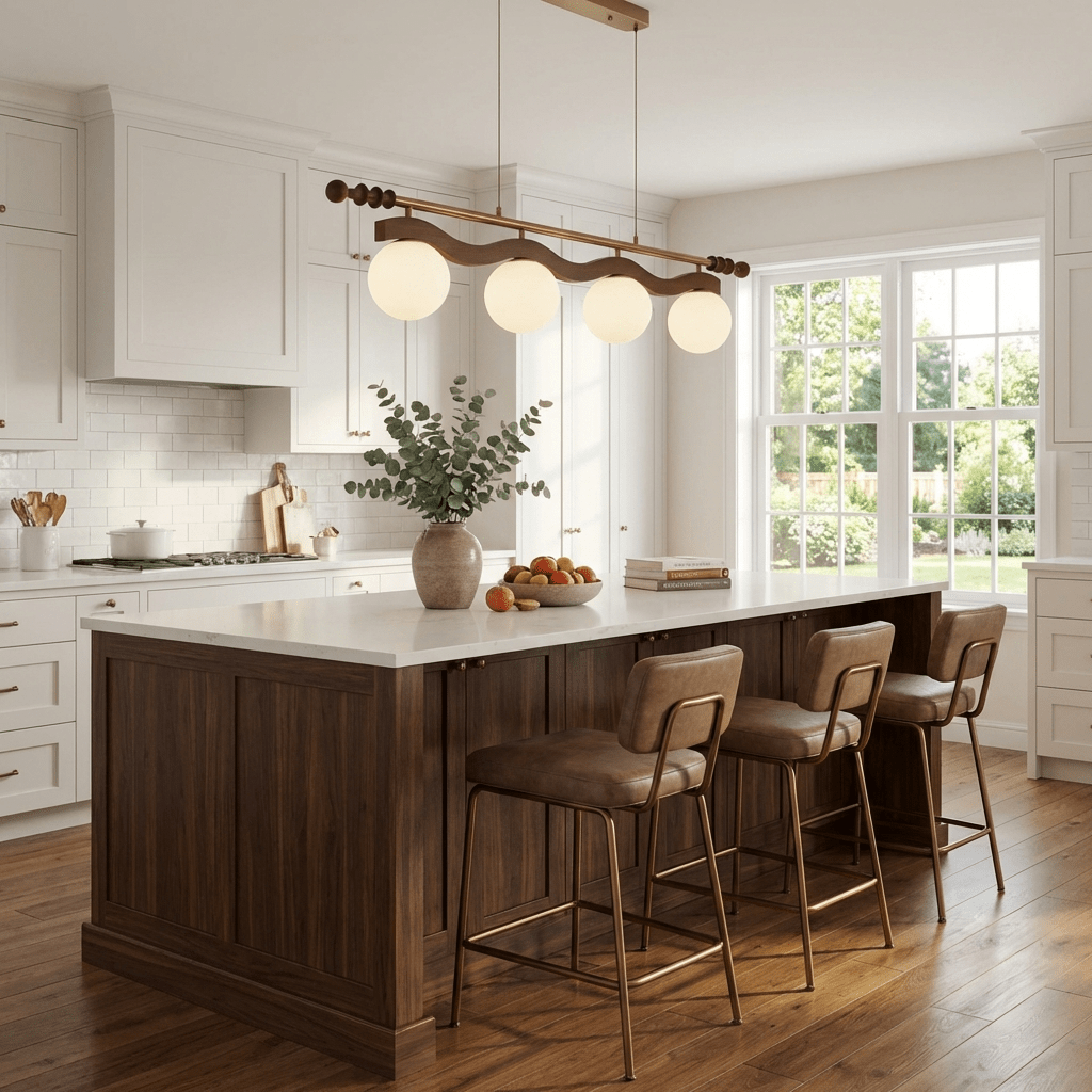Sinuara Ribbon Globe Linear Chandelier