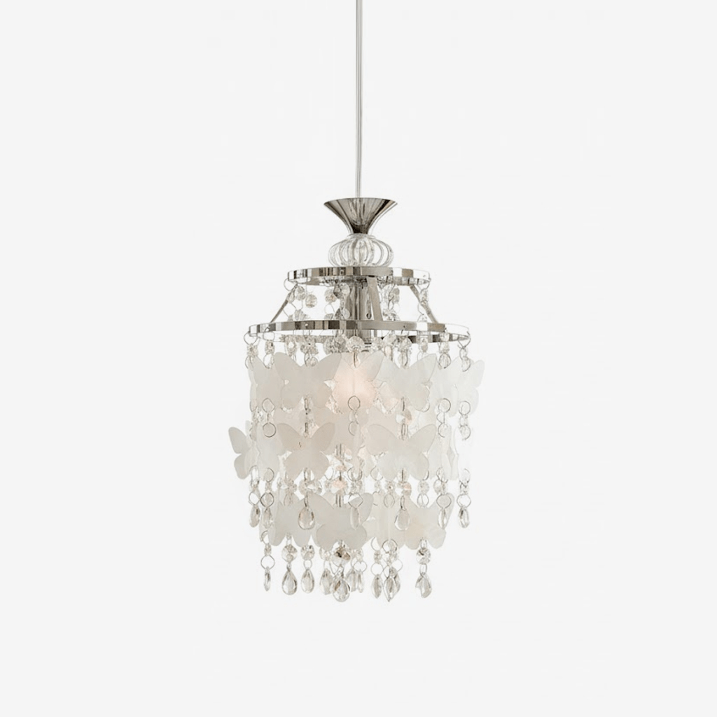 Lampă suspendată cu cristal fluture