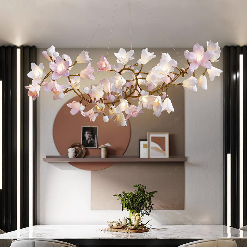 Candelabru circular cu flori