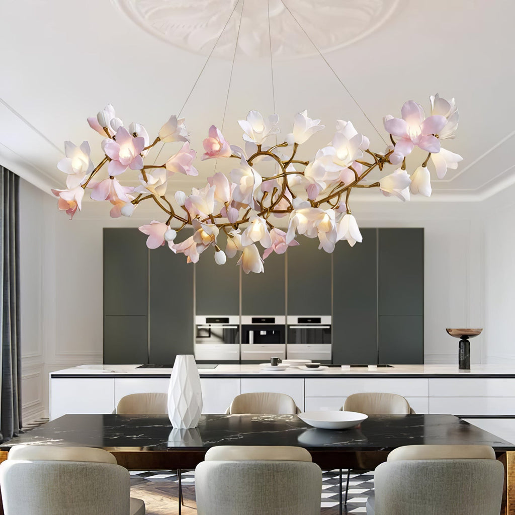 Candelabru circular cu flori