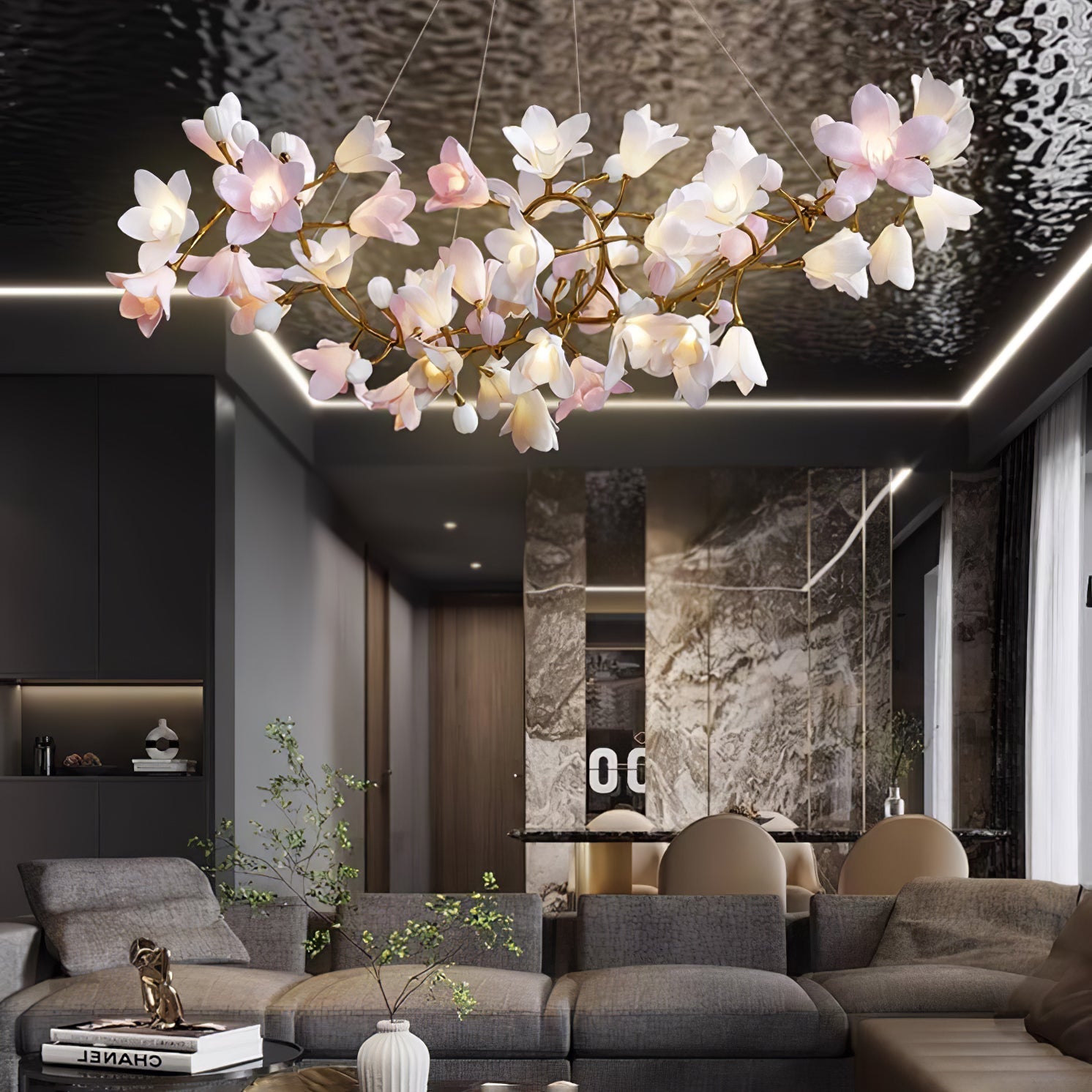 Candelabru circular cu flori