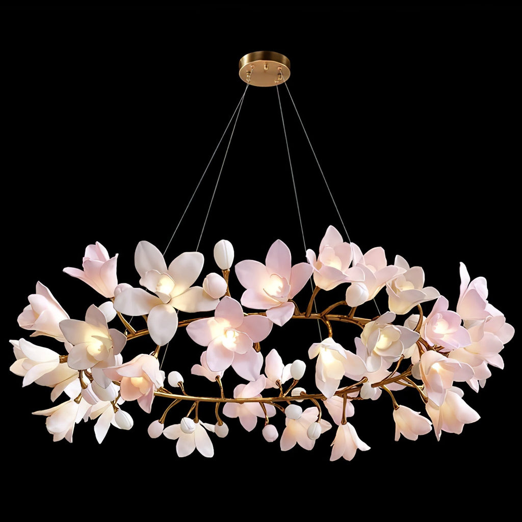 Candelabru circular cu flori
