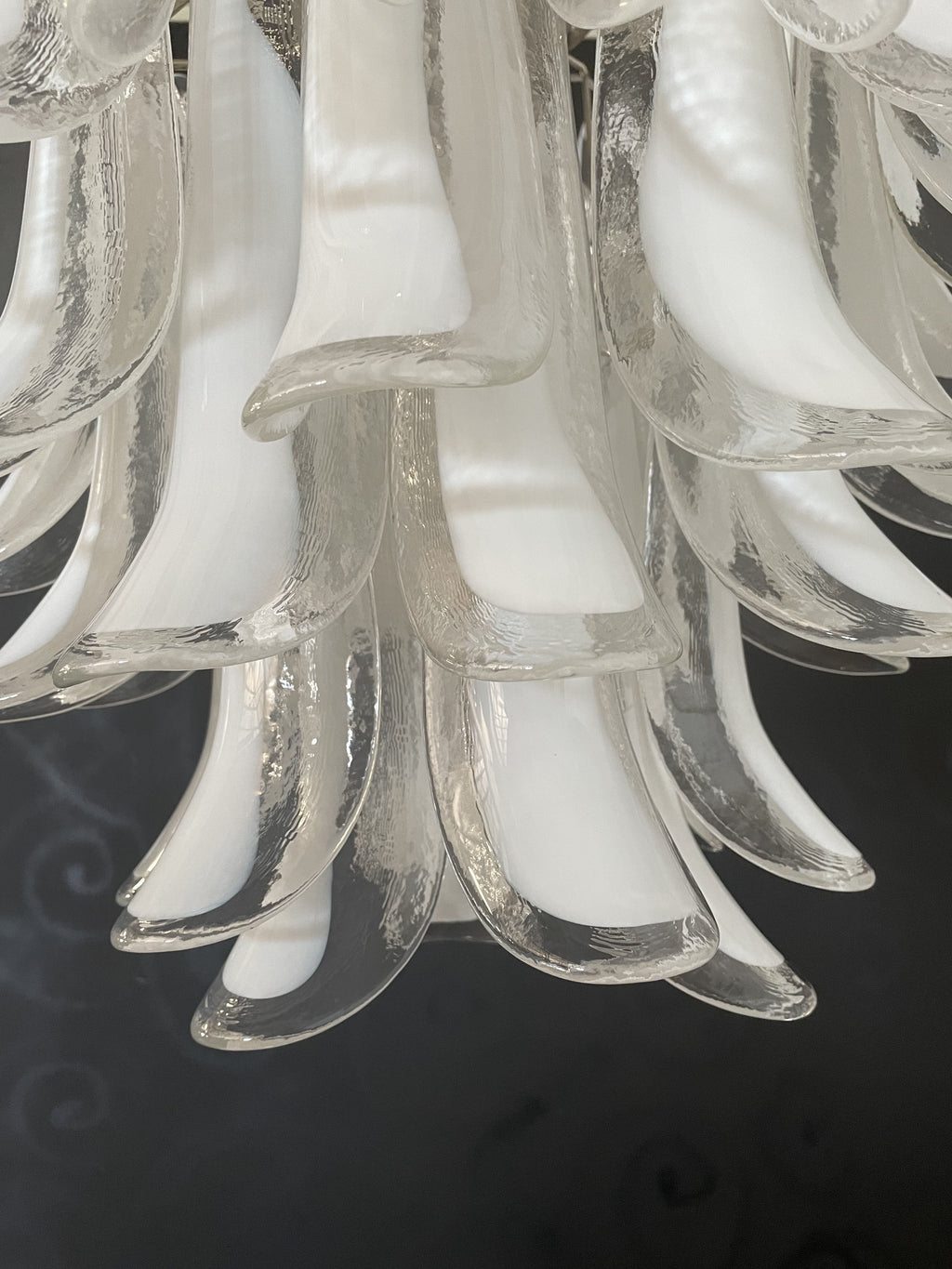 Mid-Century Murano Chandelier | Punto di Luce |  41 Clear Petal Glass