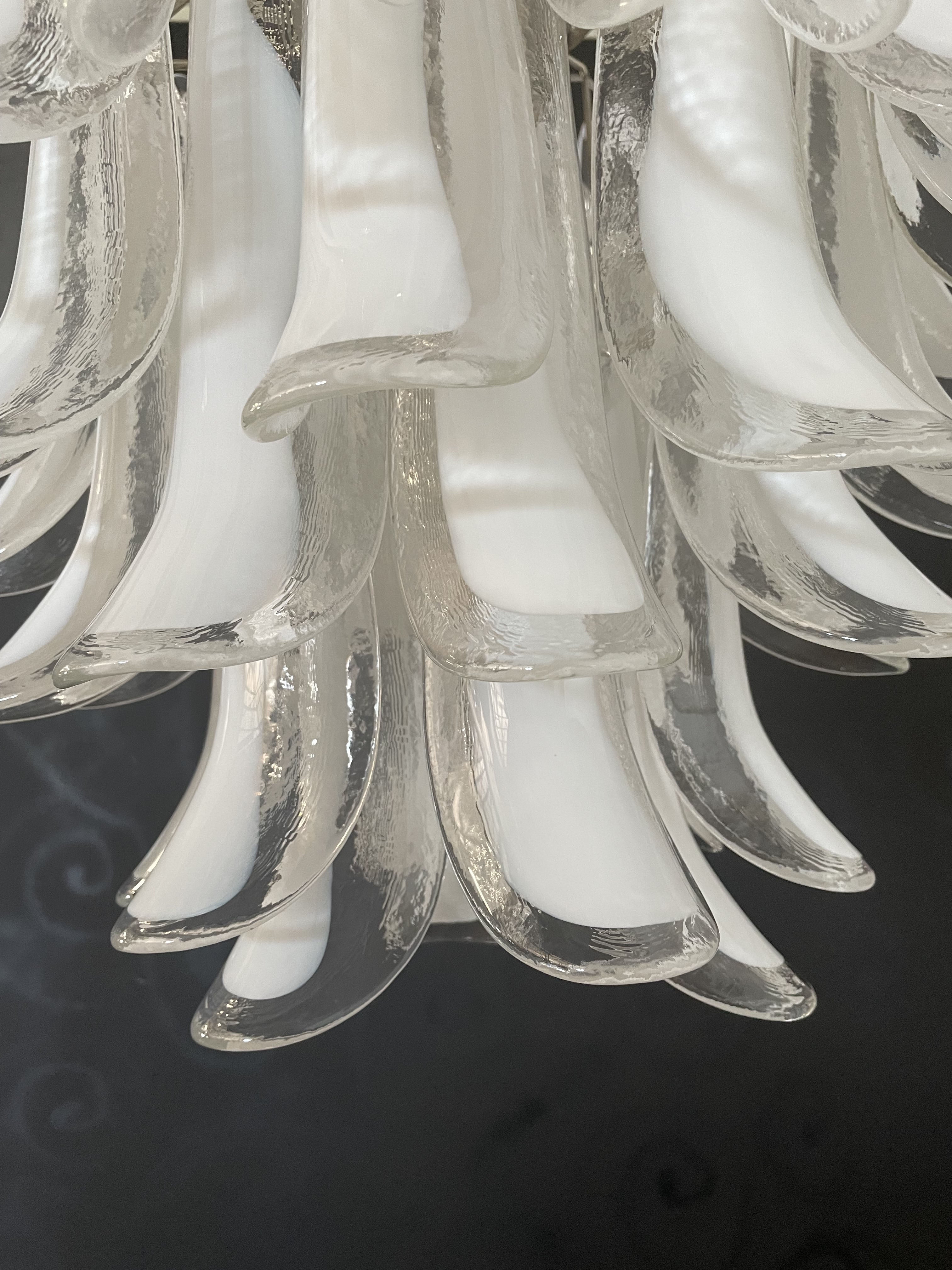 Mid-Century Murano Chandelier | Punto di Luce |  41 Clear Petal Glass
