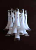 Mid-Century Murano Wall Lamp | Punto di Luce |  10 White Petal Glass | Punto di Luce |  1 Pair