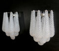Mid-Century Murano Wall Lamp | Punto di Luce |  10 Clear Drop Glasses | Punto di Luce |  1 Pair