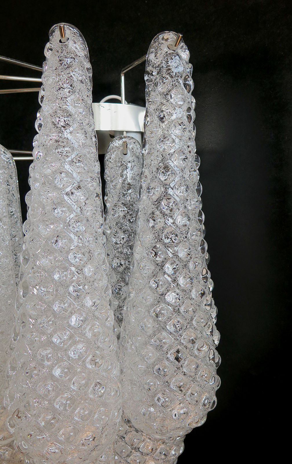 Mid-Century Murano Wall Lamp | Punto di Luce |  10 Clear Drop Glasses | Punto di Luce |  1 Pair