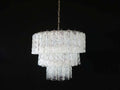 Mid-Century Murano Chandelier | Punto di Luce |  52 Clear Glass Tubes