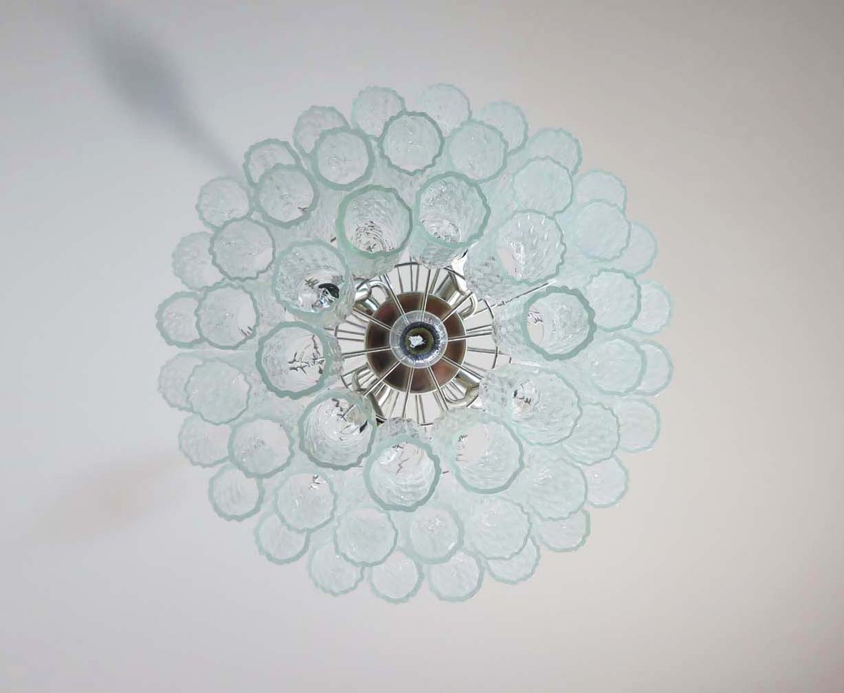 Mid-Century Murano Chandelier | Punto di Luce |  52 Clear Glass Tubes