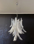 Mid-Century Murano Chandelier | Punto di Luce |  30 Clear Petal Glass